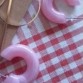 Rose Quartz C-Shape Dangles