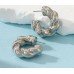 Silver twisted Hoop