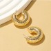 Golden Coil Hoop Earings