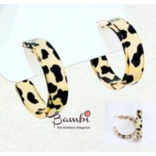 Black & Brown Cheetah style hoop
