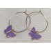Lavender Butterfly Dangle Earrings