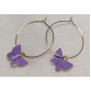 Lavender Butterfly Dangle Earrings