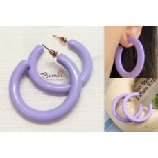 Lavender Hoop Earrings