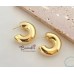 Golden Crescent Hoop Earrings