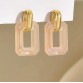 Clear Hollow Rectangle Earrings