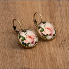 Rose Blossom Print Earrings