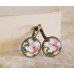 Rose Blossom Print Earrings
