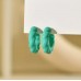 Matte Green Hoop Earrings