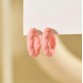 Matte Pink Hoop Earrings