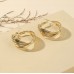 Golden Thick Twisted Hoops