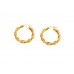 Golden Twisted Thin Hoops