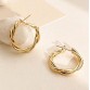 Golden Twisted Thin Hoops