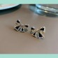 Midnight Bow Studs