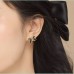 Satin Noir Bow Studs