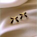 Satin Noir Bow Studs
