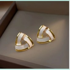 Ivory Edge Triangle Studs