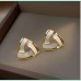 Ivory Edge Triangle Studs