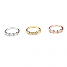 Quad Stud Golden Nose Ring