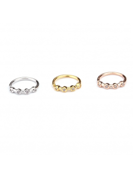Quad Stud Golden Nose Ring